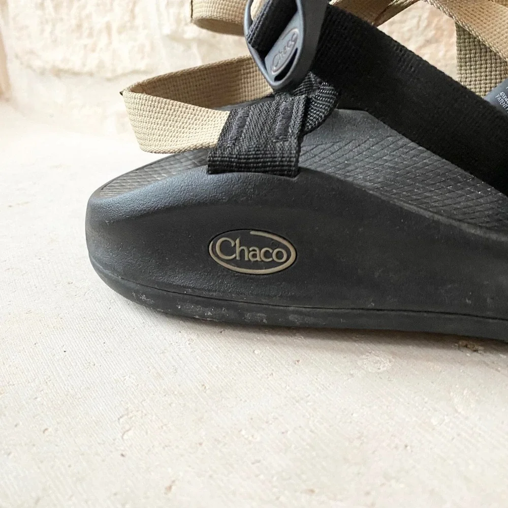Chaco Z1 Classic Mens Sandals Black Tan Size M13 Adjustable Straps‎